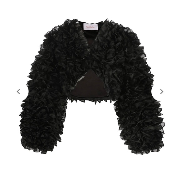 NWT Selkie Raven Baby Boa Jacket in XL - Picture 2 of 4